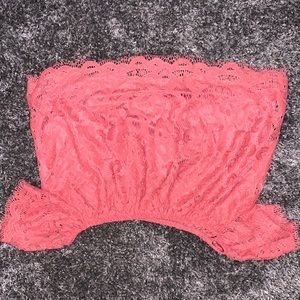 Lace off the shoulder Crop top